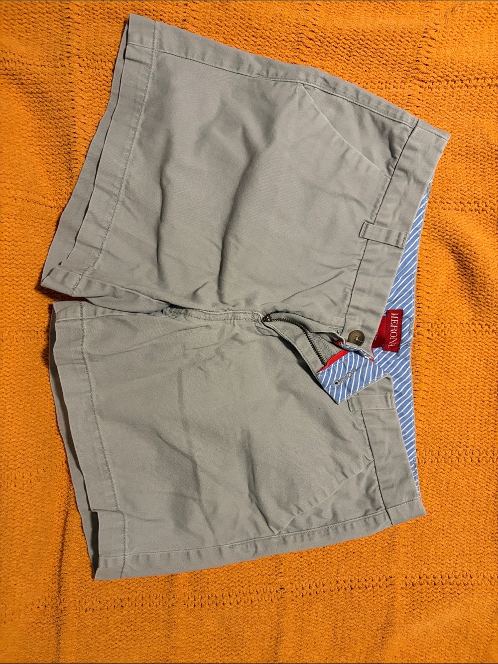 J. Crew Light Gray Flat Front Cotton Shorts